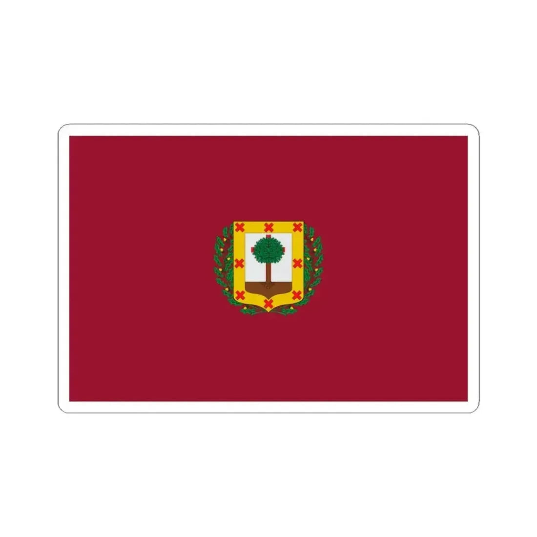 Flag of Vizcaya Spain - STICKER Vinyl Kiss-Cut Decal 4 Inch White - The Sticker Space