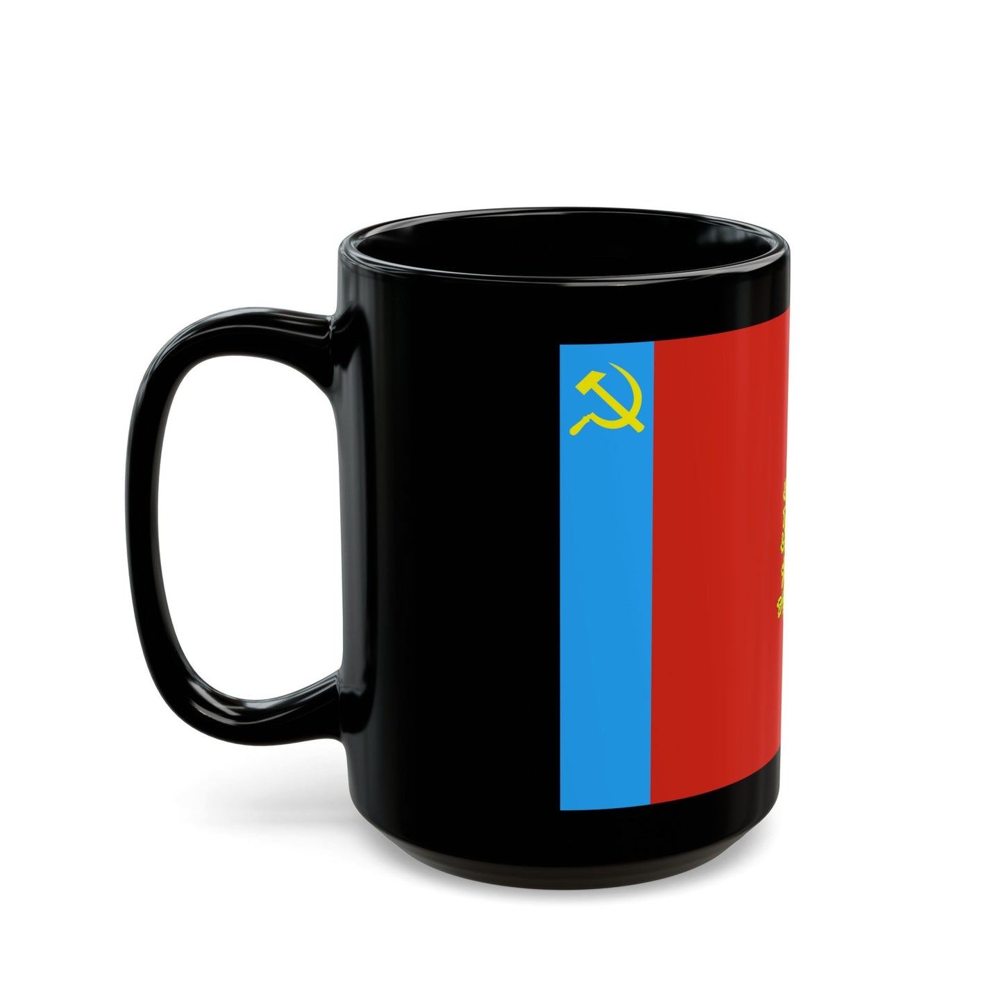 Flag of Vladimir Oblast Russia - Black Coffee Mug-The Sticker Space