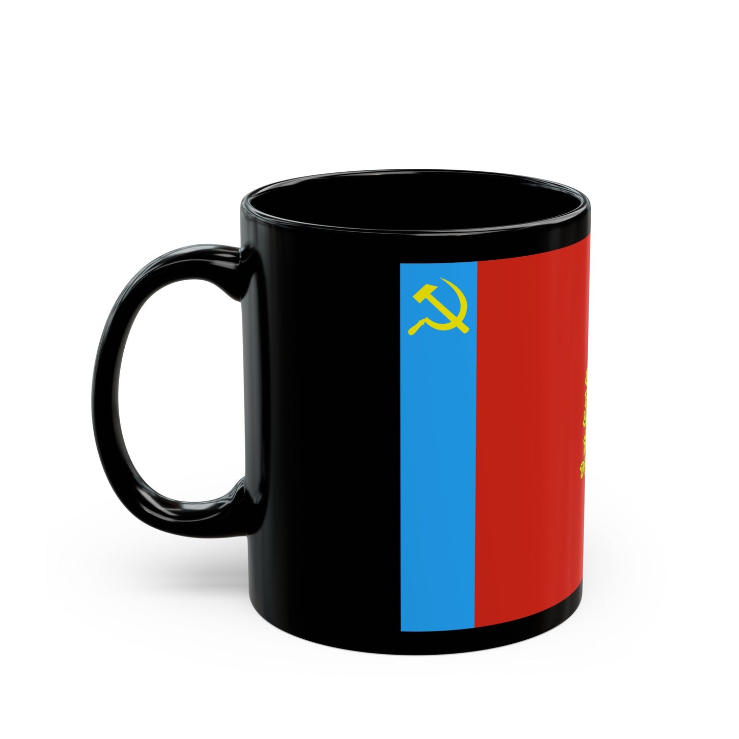 Flag of Vladimir Oblast Russia - Black Coffee Mug-The Sticker Space