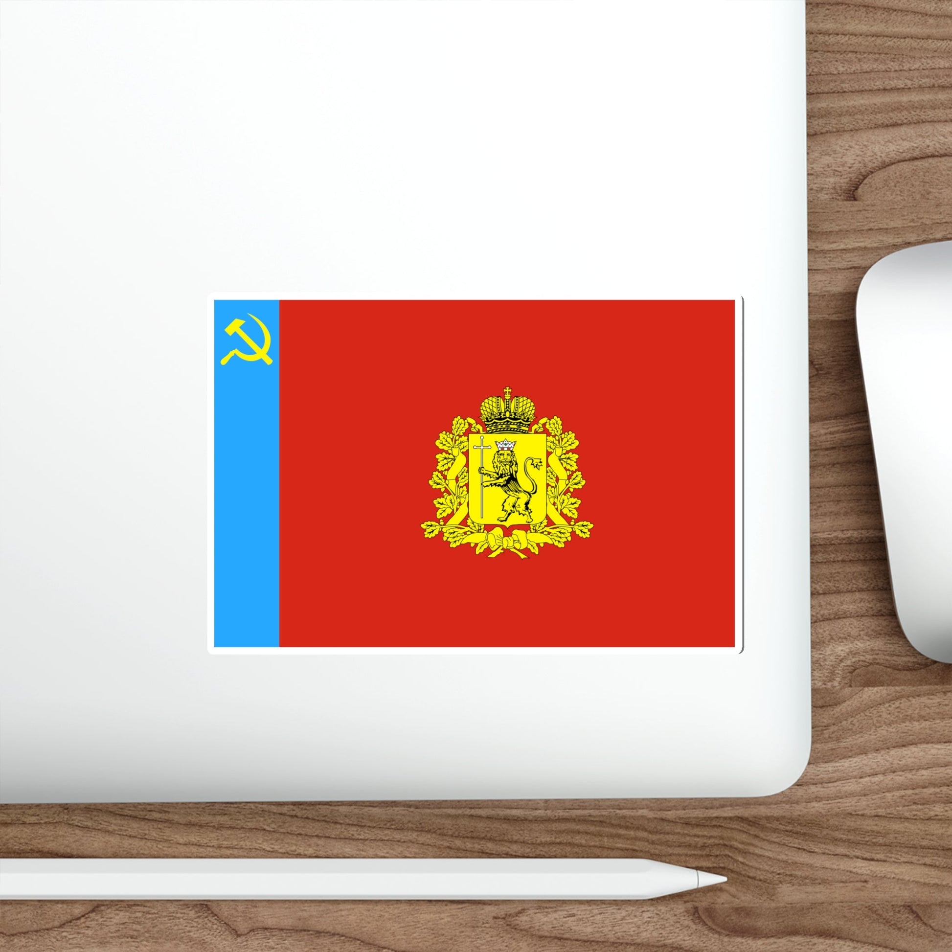 Flag of Vladimir Oblast Russia STICKER Vinyl Die-Cut Decal-The Sticker Space