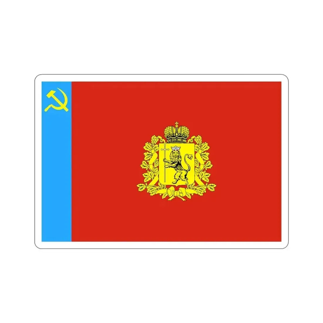 Flag of Vladimir Oblast Russia STICKER Vinyl Die-Cut Decal 4 Inch - The Sticker Space
