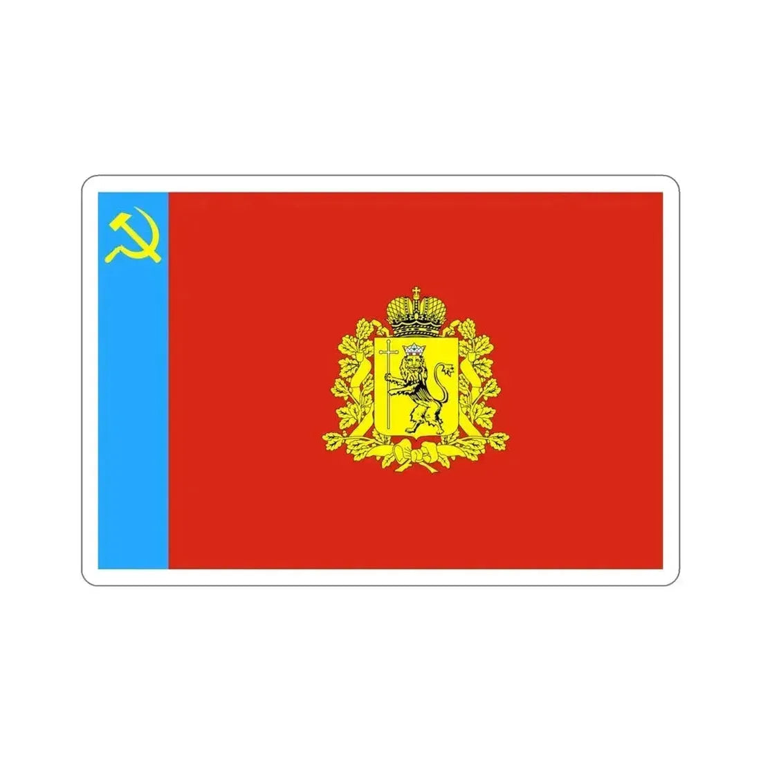 Flag of Vladimir Oblast Russia STICKER Vinyl Die-Cut Decal 6 Inch - The Sticker Space