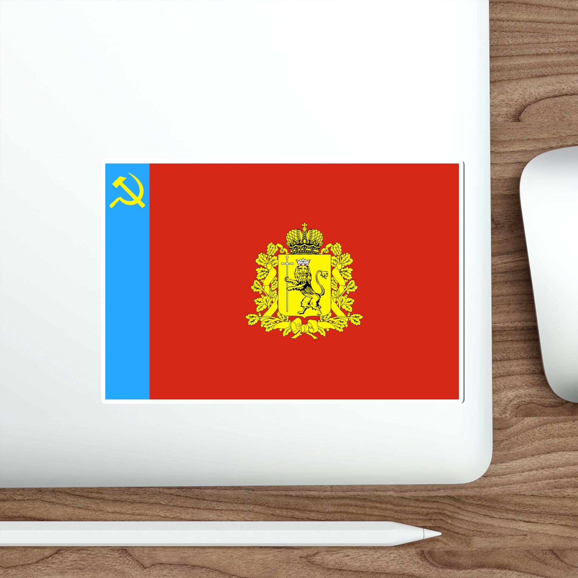 Flag of Vladimir Oblast Russia STICKER Vinyl Die-Cut Decal-The Sticker Space