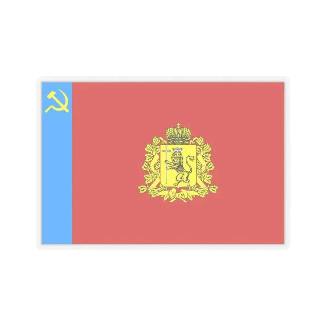 Flag of Vladimir Oblast Russia - STICKER Vinyl Kiss-Cut Decal 3 Inch Transparent - The Sticker Space