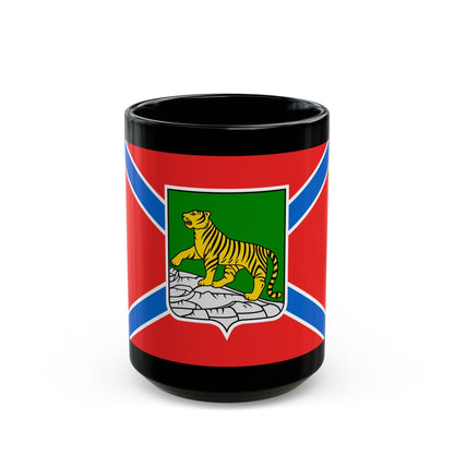 Flag of Vladivostok Russia - Black Coffee Mug-15oz-The Sticker Space