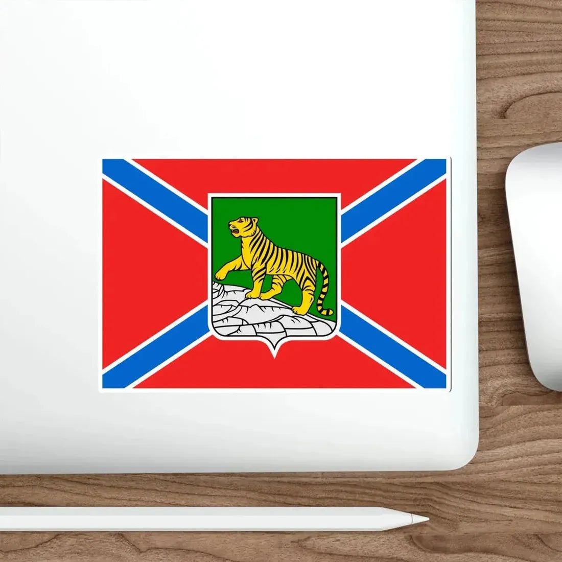 Flag of Vladivostok Russia STICKER Vinyl Die-Cut Decal - The Sticker Space