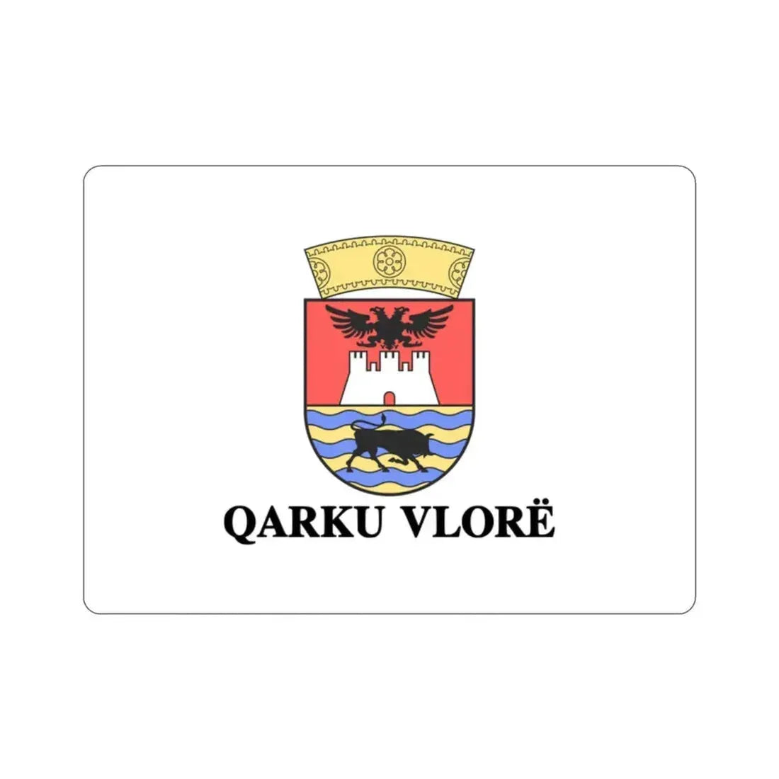 Flag of Vlorë Albania STICKER Vinyl Die-Cut Decal 2 Inch - The Sticker Space