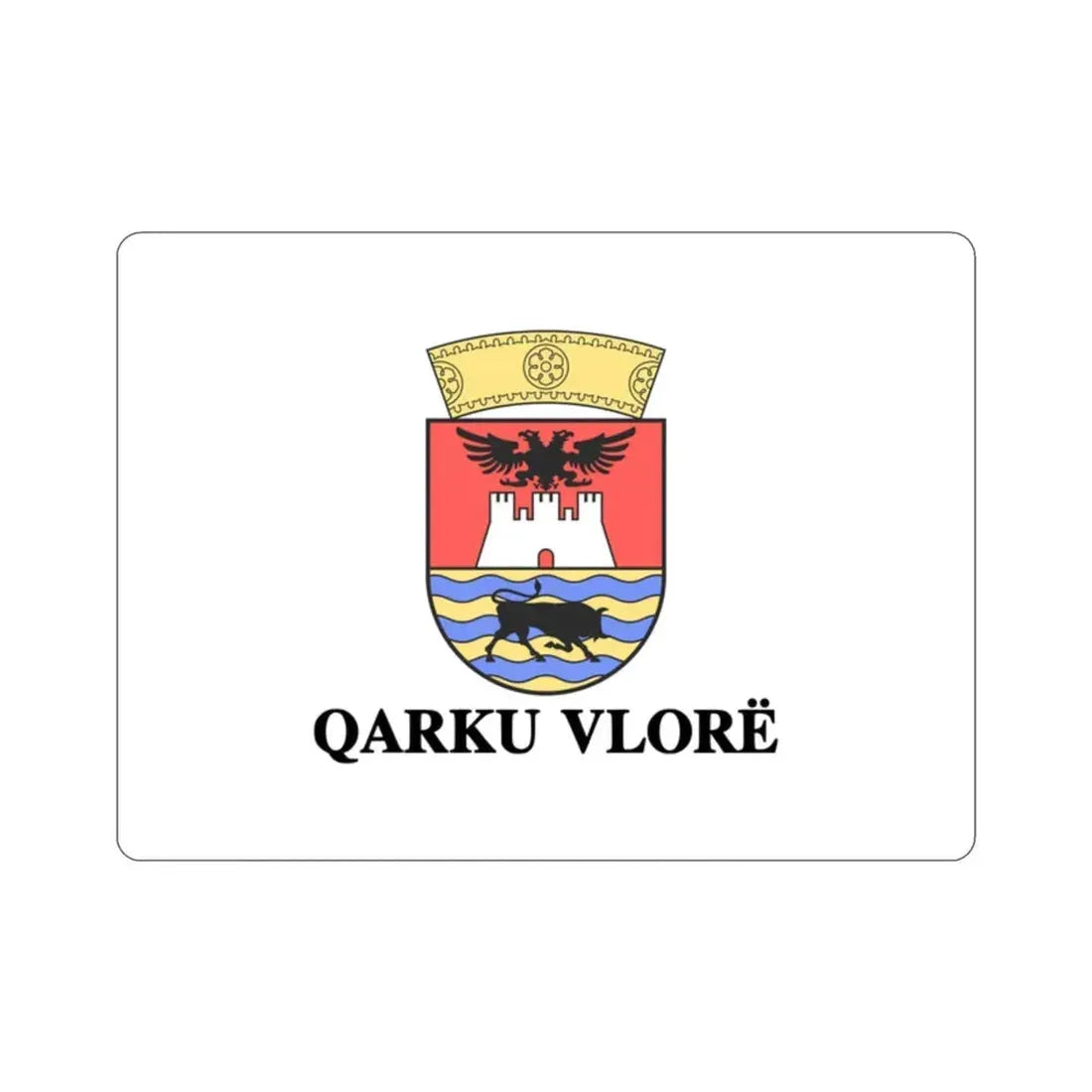 Flag of Vlorë Albania STICKER Vinyl Die-Cut Decal 2 Inch - The Sticker Space
