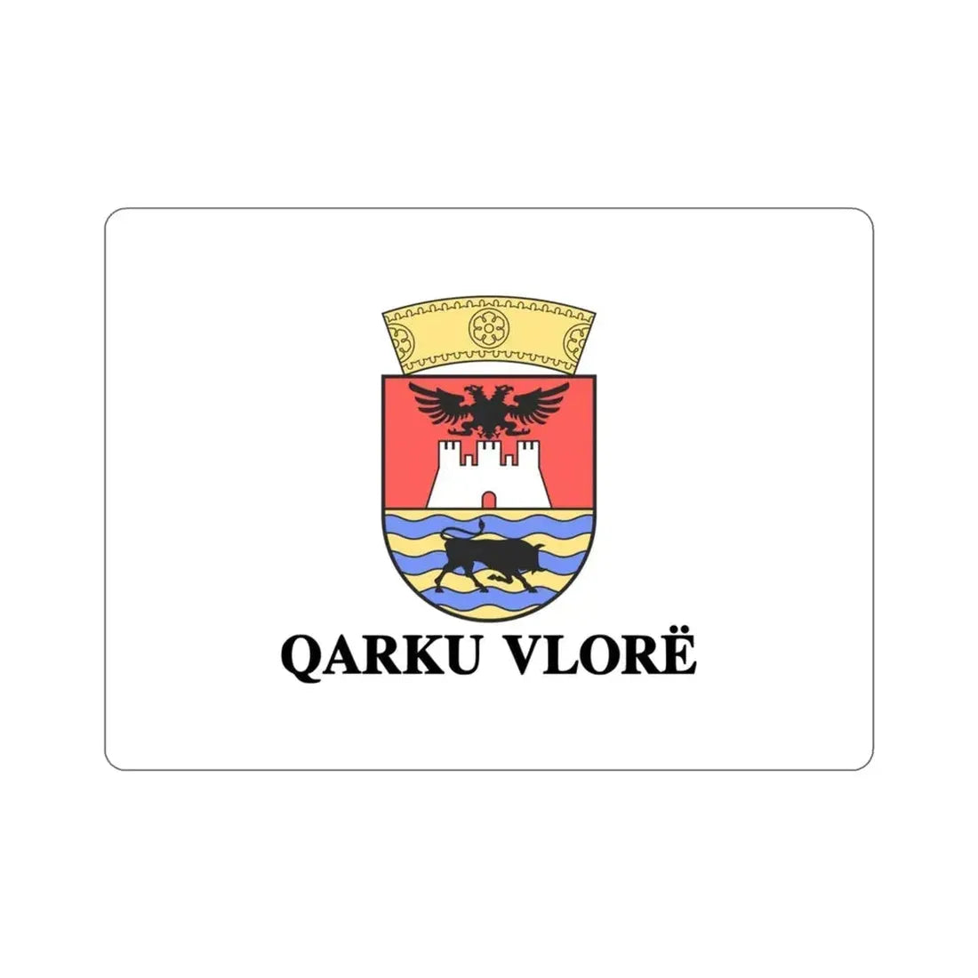 Flag of Vlorë Albania STICKER Vinyl Die-Cut Decal 3 Inch - The Sticker Space