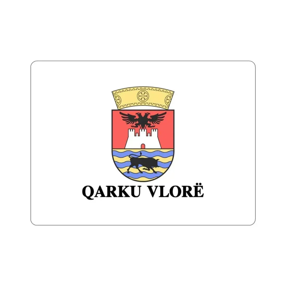 Flag of Vlorë Albania STICKER Vinyl Die-Cut Decal 3 Inch - The Sticker Space