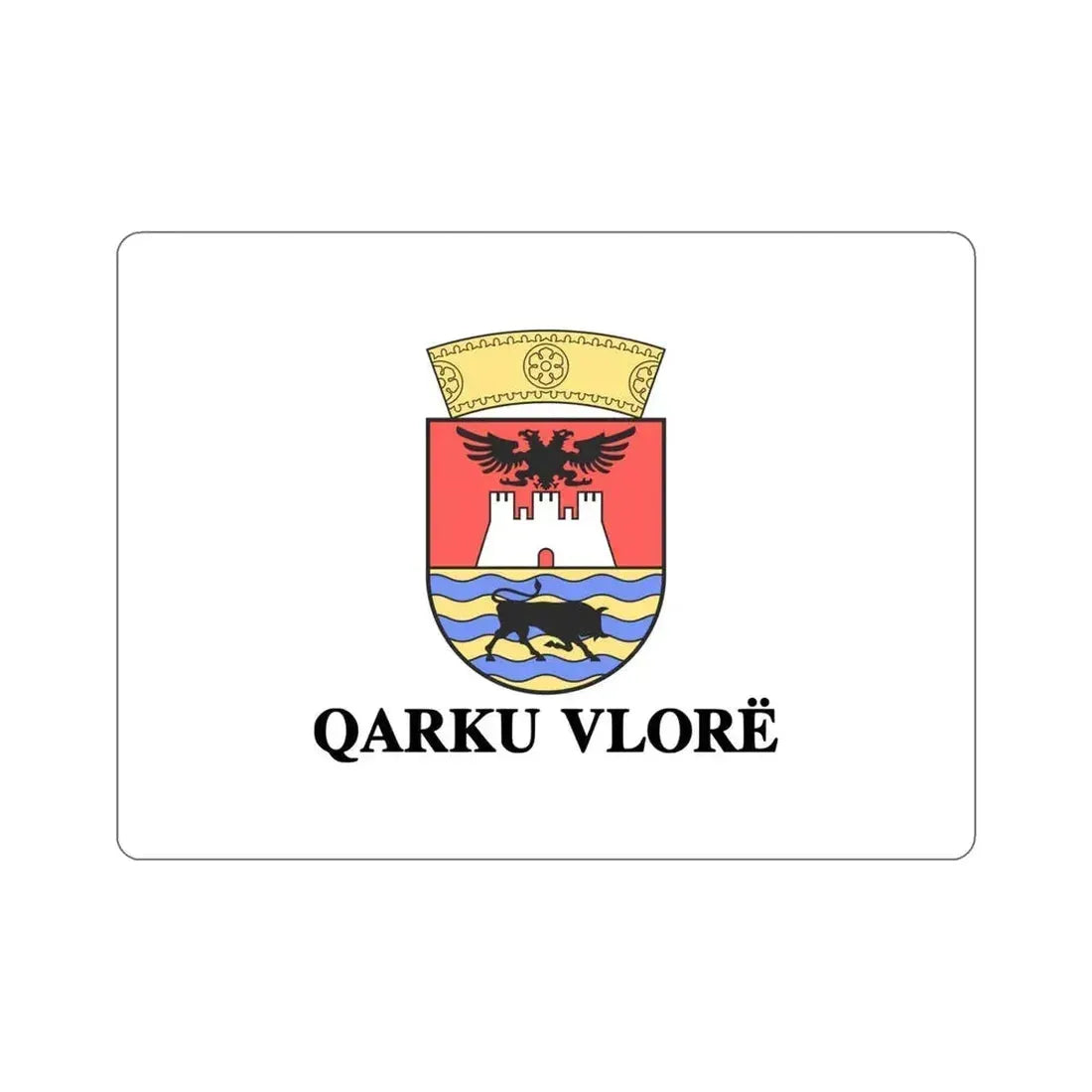 Flag of Vlorë Albania STICKER Vinyl Die-Cut Decal 5 Inch - The Sticker Space