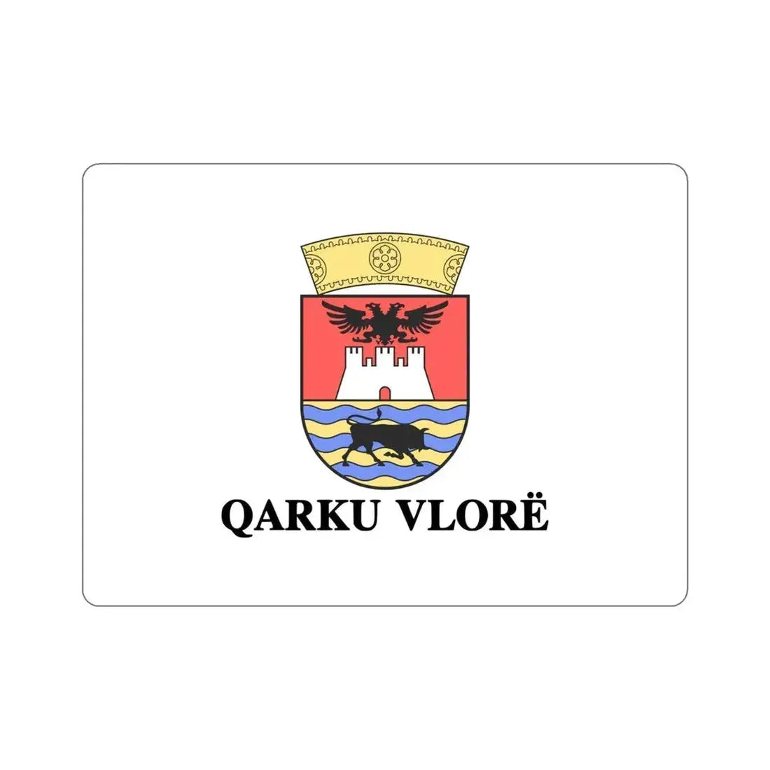 Flag of Vlorë Albania STICKER Vinyl Die-Cut Decal 6 Inch - The Sticker Space