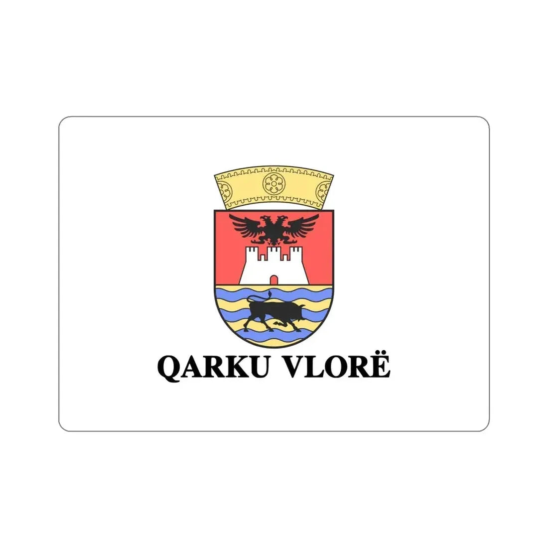 Flag of Vlorë Albania STICKER Vinyl Die-Cut Decal 6 Inch - The Sticker Space