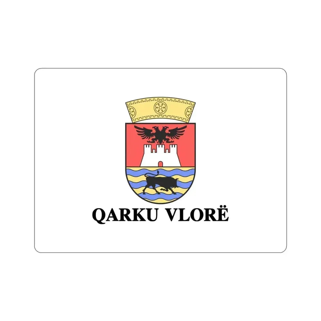 Flag of Vlorë Albania STICKER Vinyl Die-Cut Decal - The Sticker Space