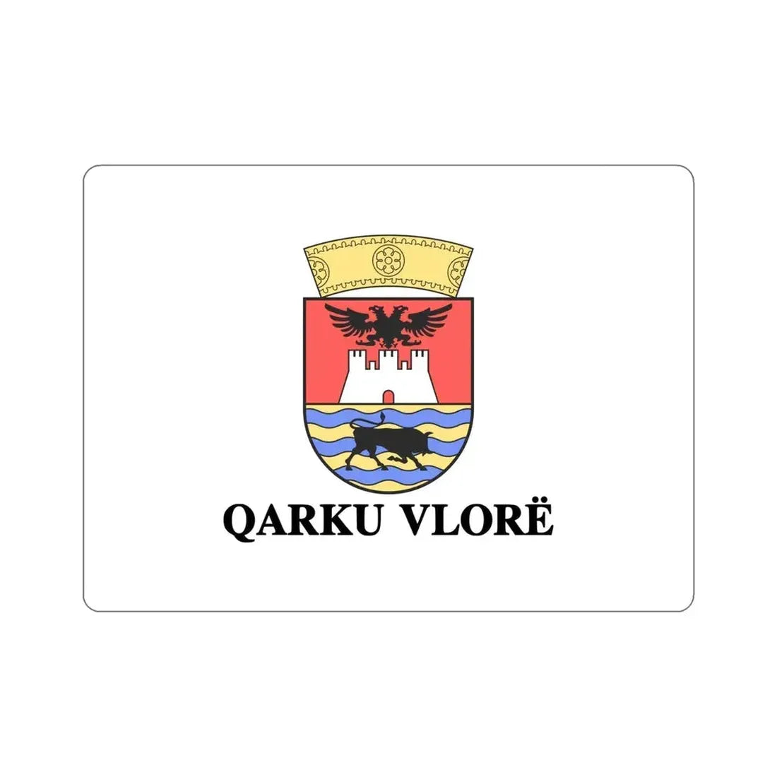 Flag of Vlorë Albania STICKER Vinyl Die-Cut Decal - The Sticker Space