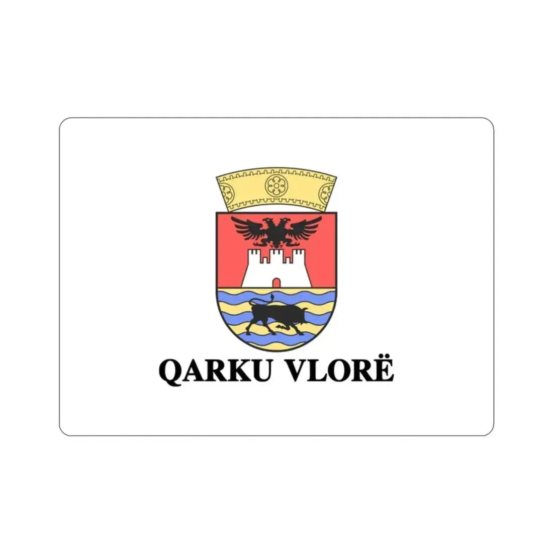 Flag of Vlorë Albania STICKER Vinyl Die-Cut Decal - The Sticker Space