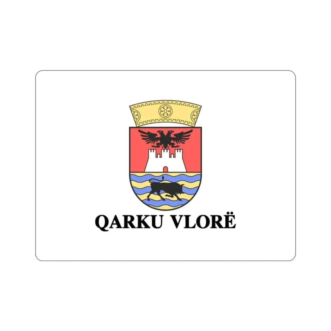Flag of Vlorë Albania STICKER Vinyl Die-Cut Decal - The Sticker Space