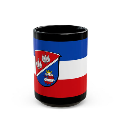 Flag of Vogelsbergkreis Germany - Black Coffee Mug-15oz-The Sticker Space