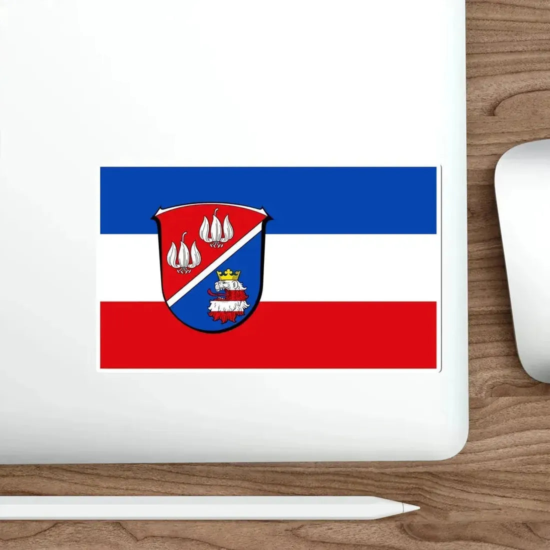 Flag of Vogelsbergkreis Germany STICKER Vinyl Die-Cut Decal - The Sticker Space