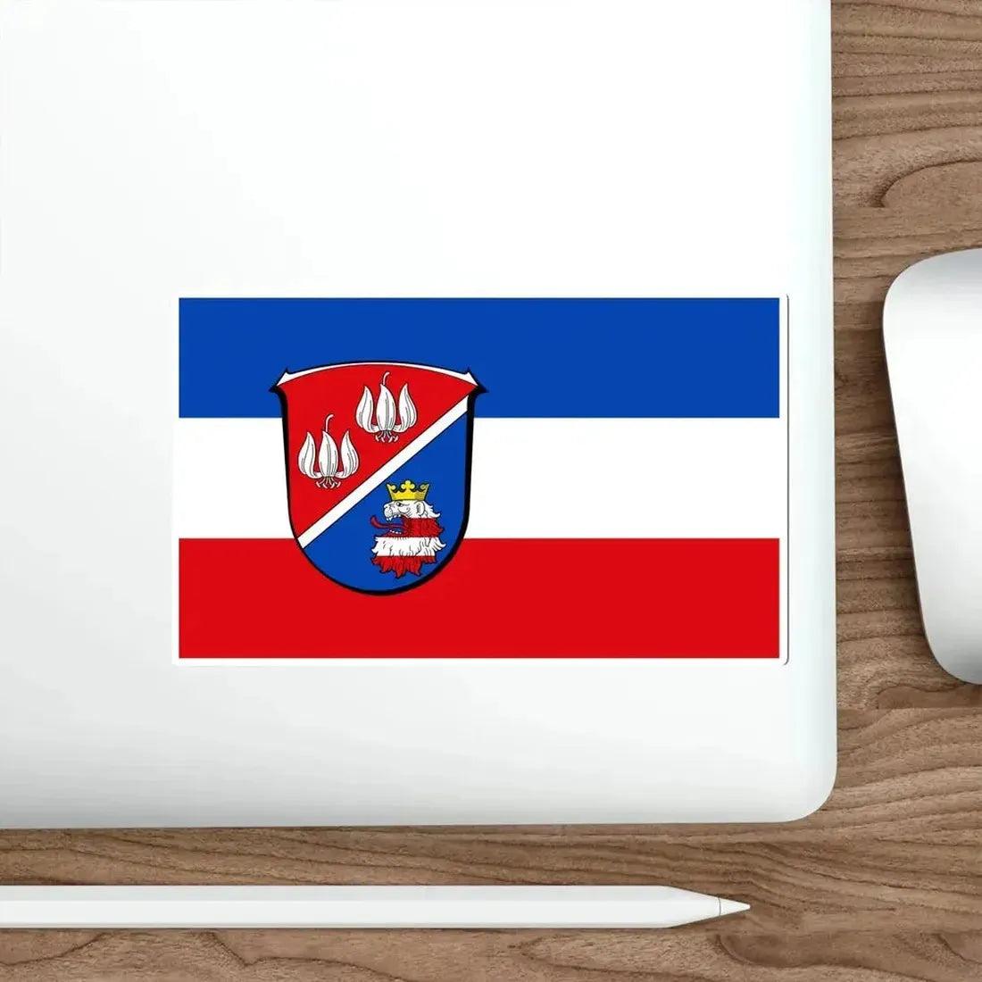 Flag of Vogelsbergkreis Germany STICKER Vinyl Die-Cut Decal - The Sticker Space