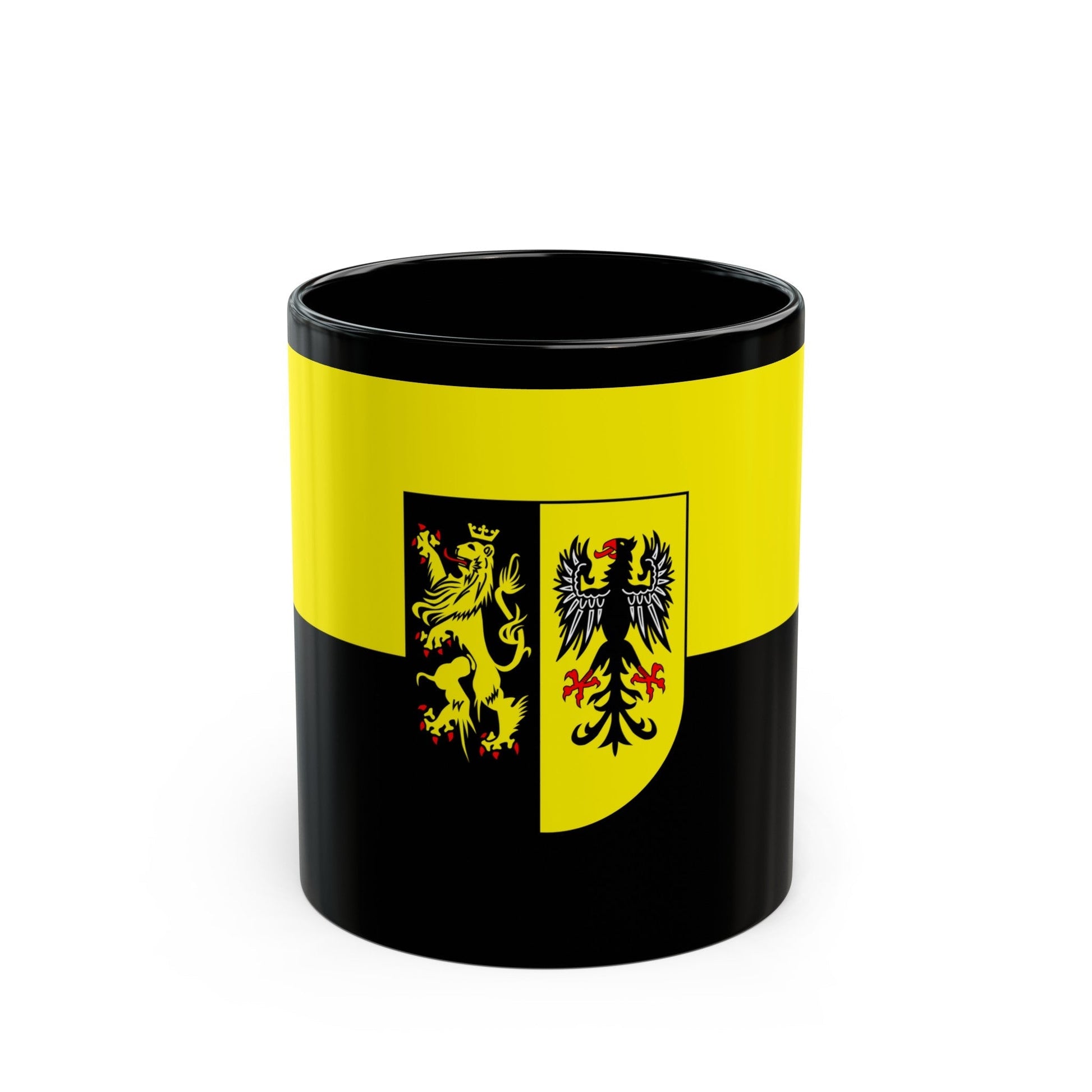 Flag of Vogtlandkreis Germany - Black Coffee Mug-11oz-The Sticker Space