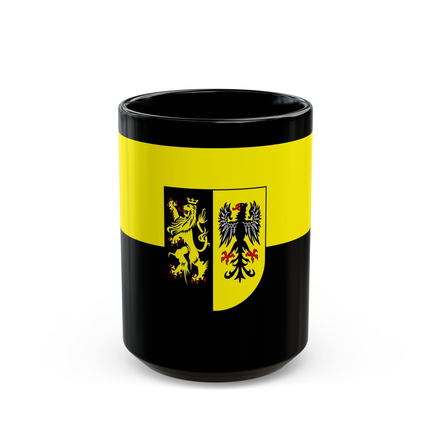 Flag of Vogtlandkreis Germany - Black Coffee Mug-15oz-The Sticker Space