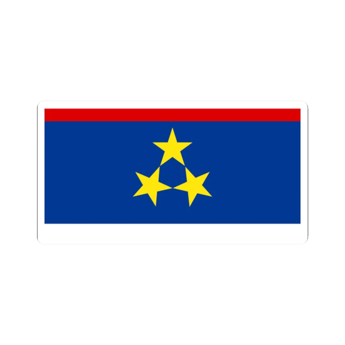 Flag of Vojvodina (Serbia) STICKER Vinyl Kiss-Cut Decal 2 Inch White - The Sticker Space