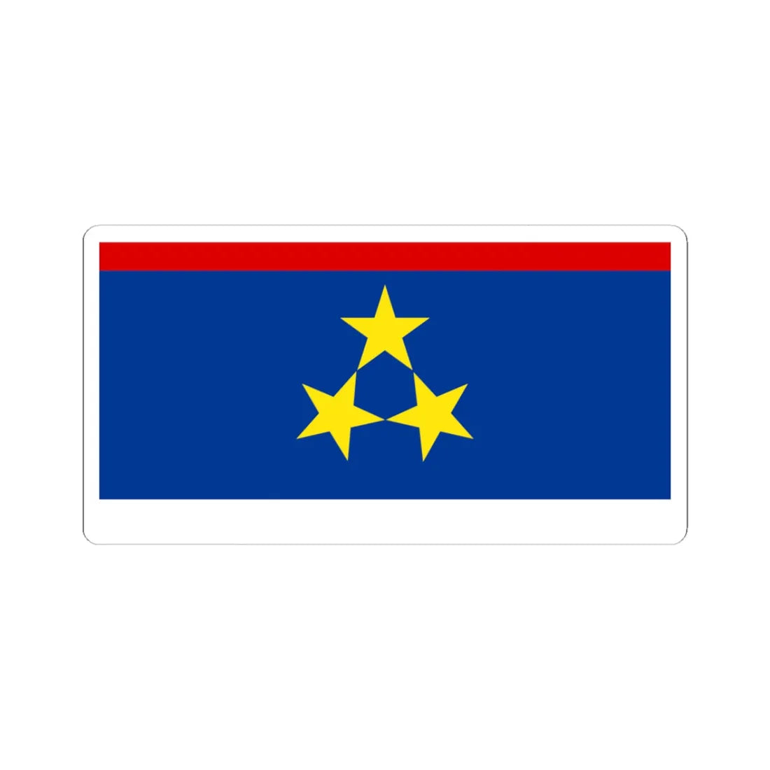 Flag of Vojvodina (Serbia) STICKER Vinyl Kiss-Cut Decal 3 Inch White - The Sticker Space