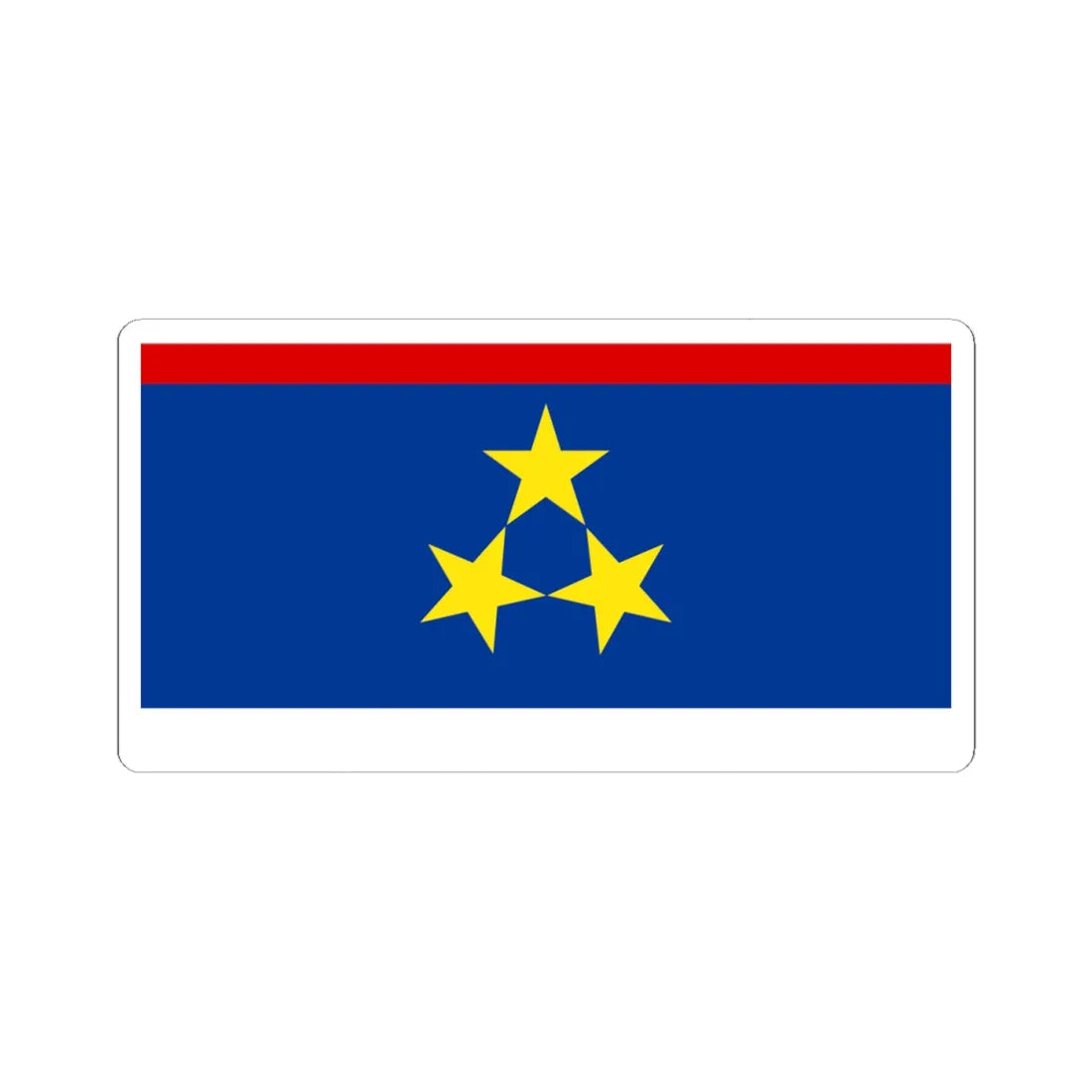 Flag of Vojvodina (Serbia) STICKER Vinyl Kiss-Cut Decal 4 Inch White - The Sticker Space