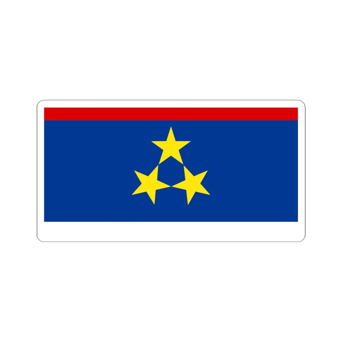 Flag of Vojvodina (Serbia) STICKER Vinyl Kiss-Cut Decal 6 Inch White - The Sticker Space