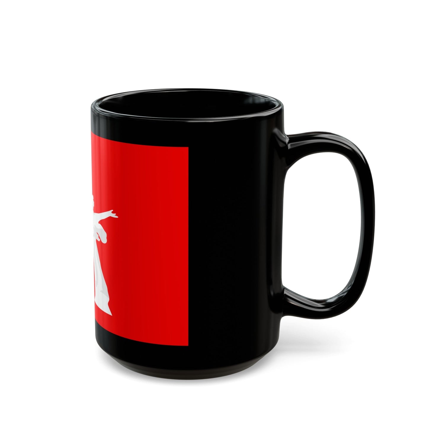 Flag of Volgograd Oblast Russia - Black Coffee Mug-The Sticker Space