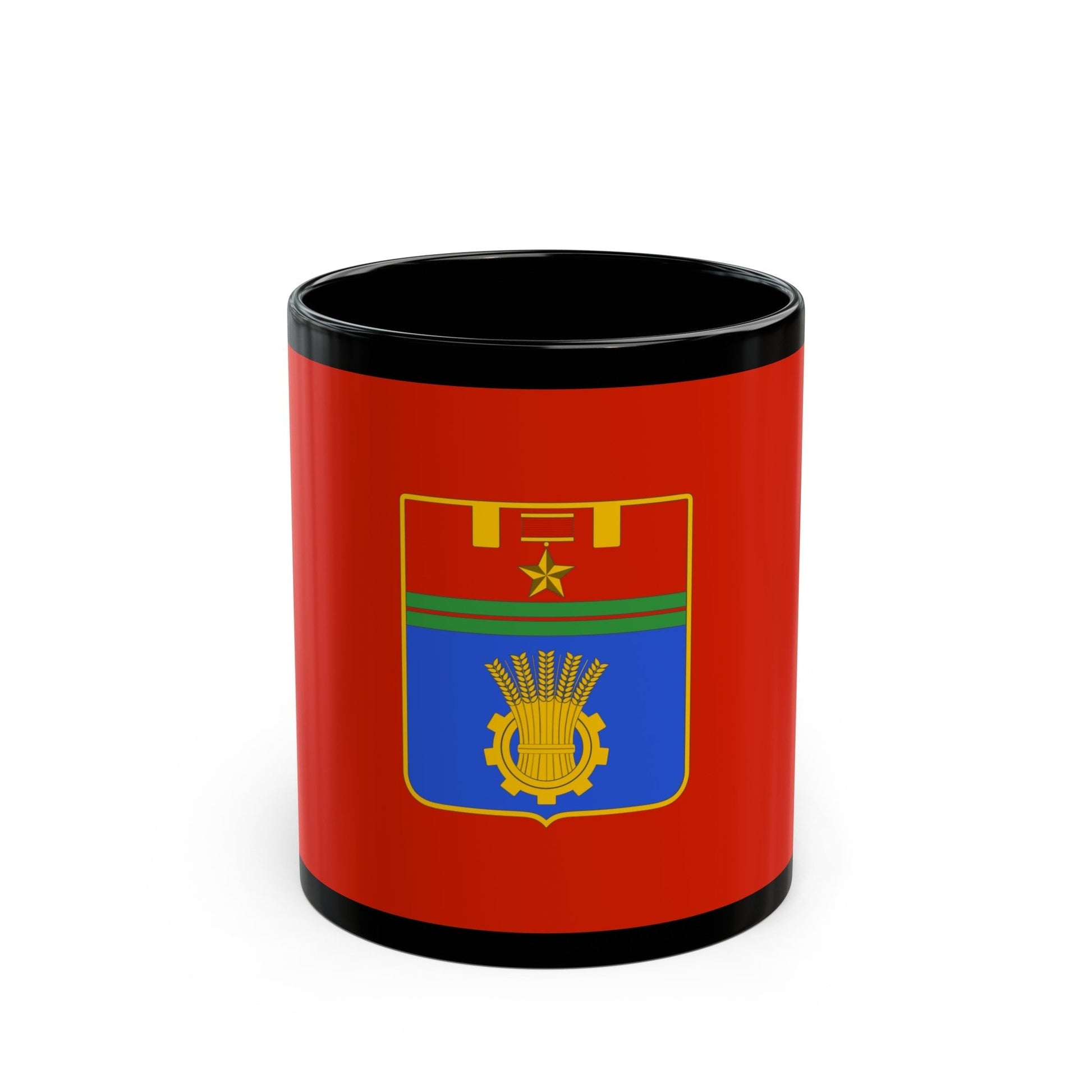 Flag of Volgograd Russia - Black Coffee Mug-11oz-The Sticker Space