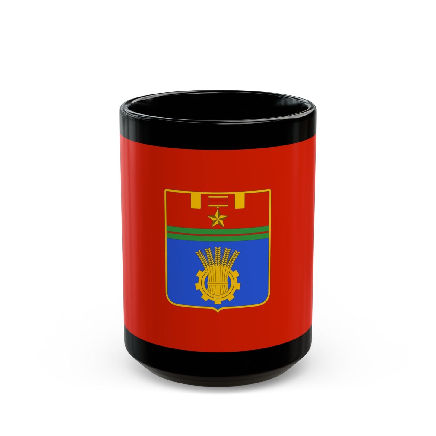 Flag of Volgograd Russia - Black Coffee Mug-15oz-The Sticker Space