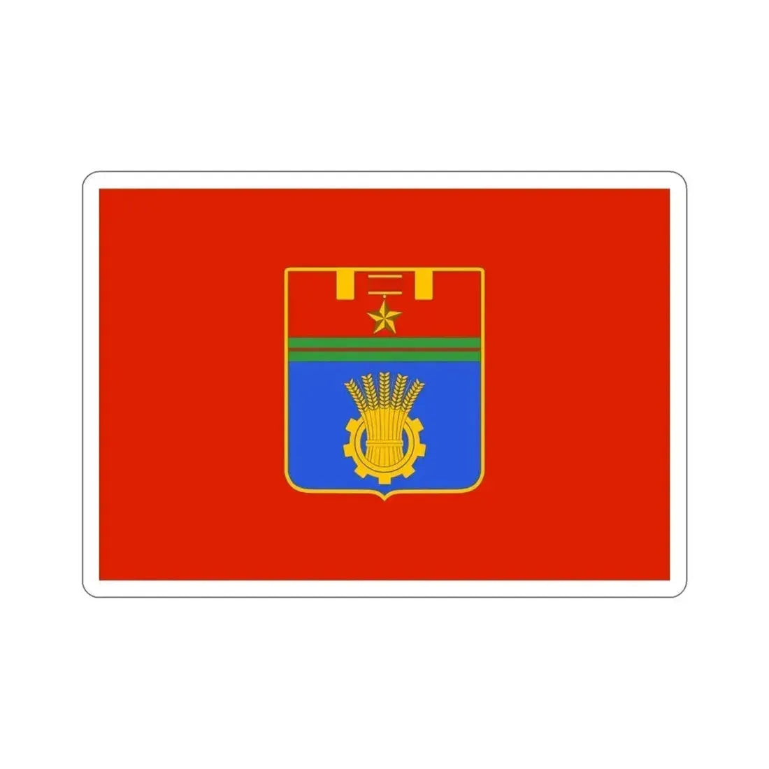 Flag of Volgograd Russia STICKER Vinyl Die-Cut Decal 4 Inch - The Sticker Space