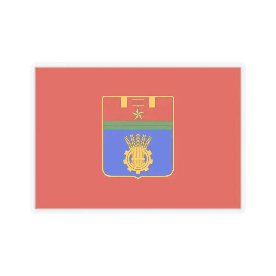 Flag of Volgograd Russia - STICKER Vinyl Kiss-Cut Decal 4 Inch Transparent - The Sticker Space