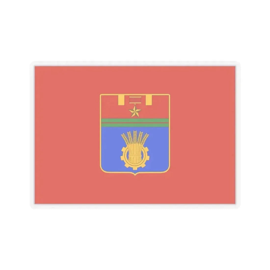 Flag of Volgograd Russia - STICKER Vinyl Kiss-Cut Decal 6 Inch Transparent - The Sticker Space