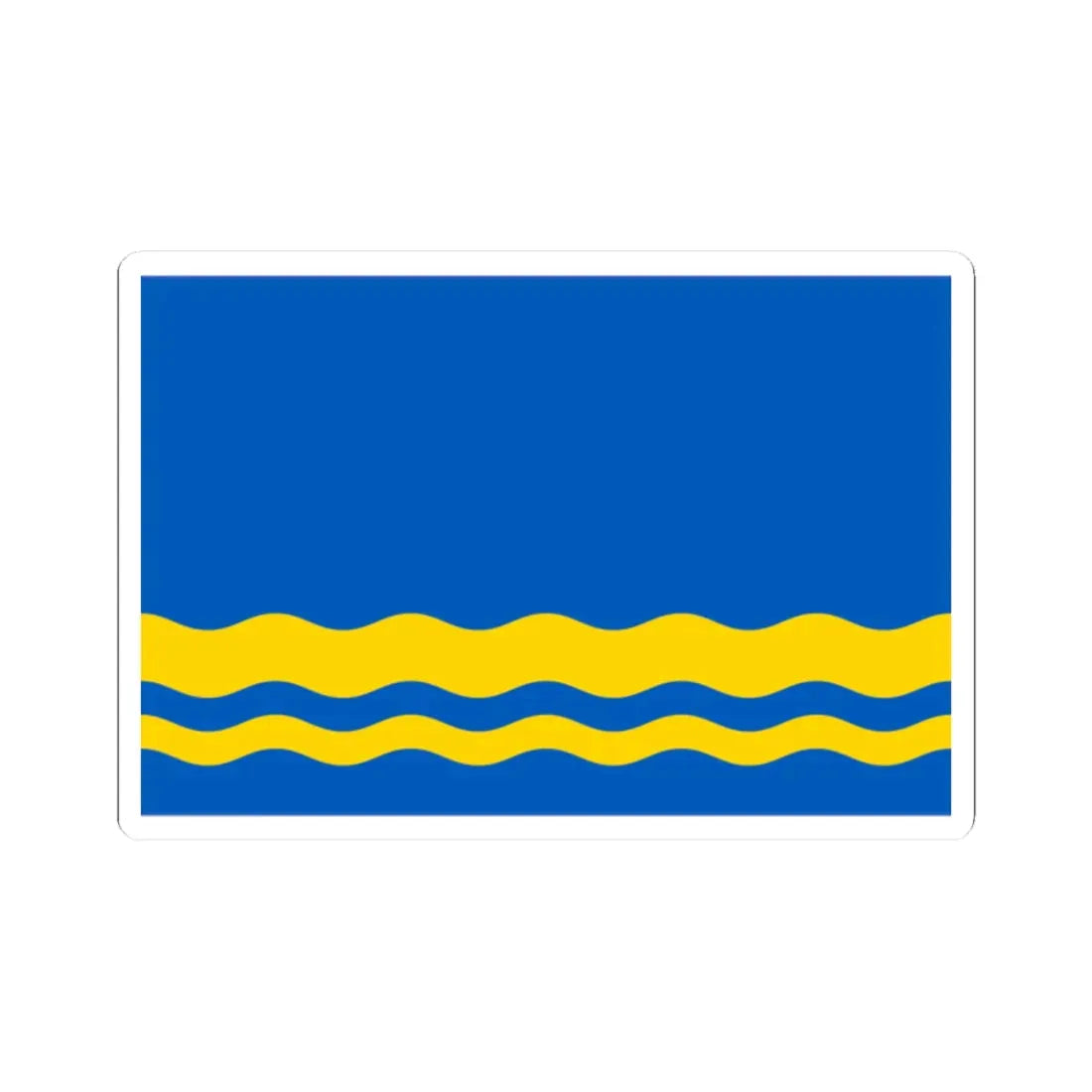 Flag of Volnovakha Raion Ukraine (Ukraine) STICKER Vinyl Kiss-Cut Decal 2 Inch White - The Sticker Space