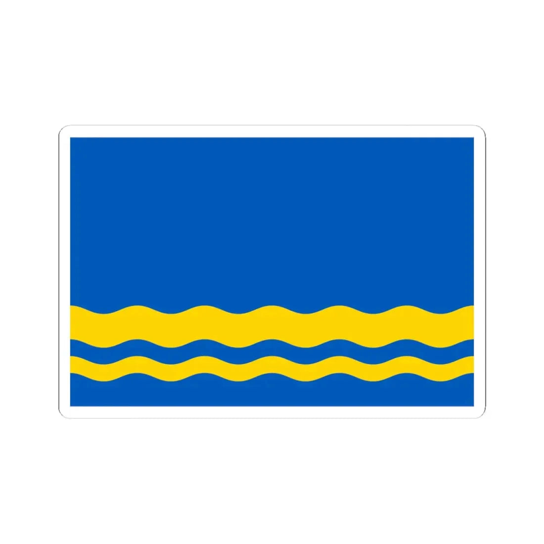 Flag of Volnovakha Raion Ukraine (Ukraine) STICKER Vinyl Kiss-Cut Decal 4 Inch White - The Sticker Space