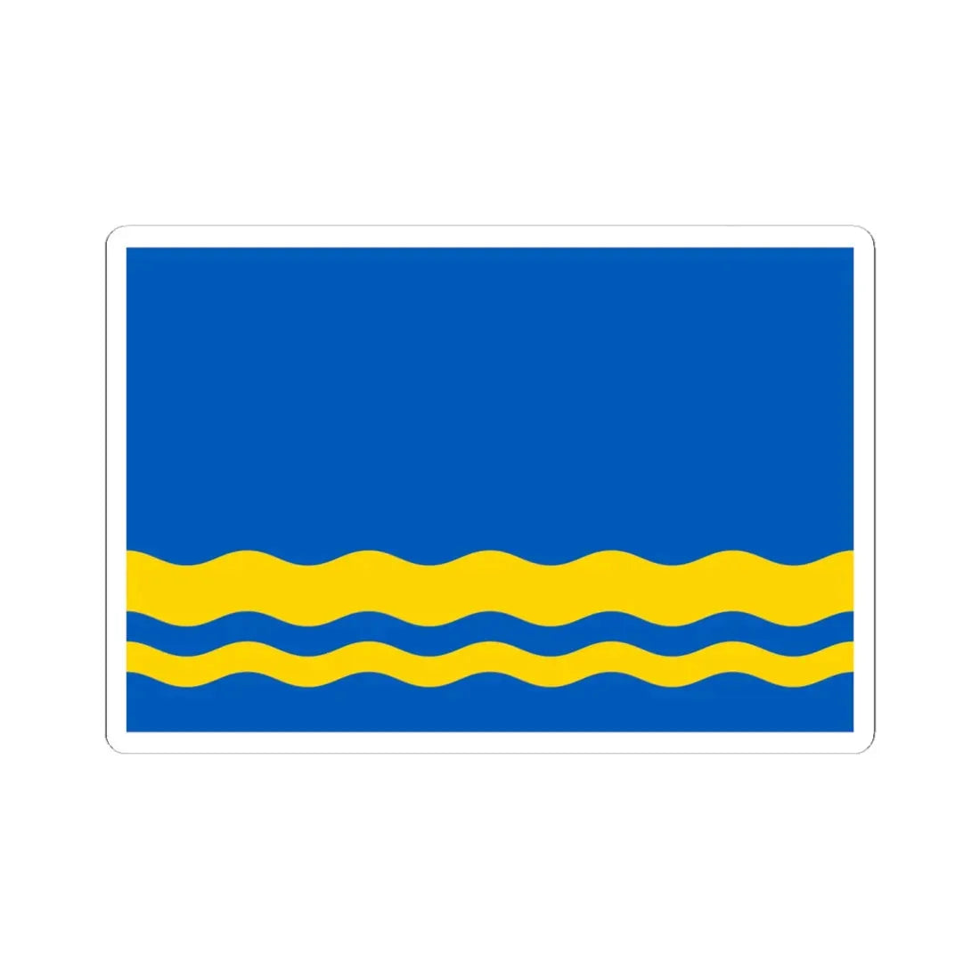 Flag of Volnovakha Raion Ukraine (Ukraine) STICKER Vinyl Kiss-Cut Decal 6 Inch White - The Sticker Space