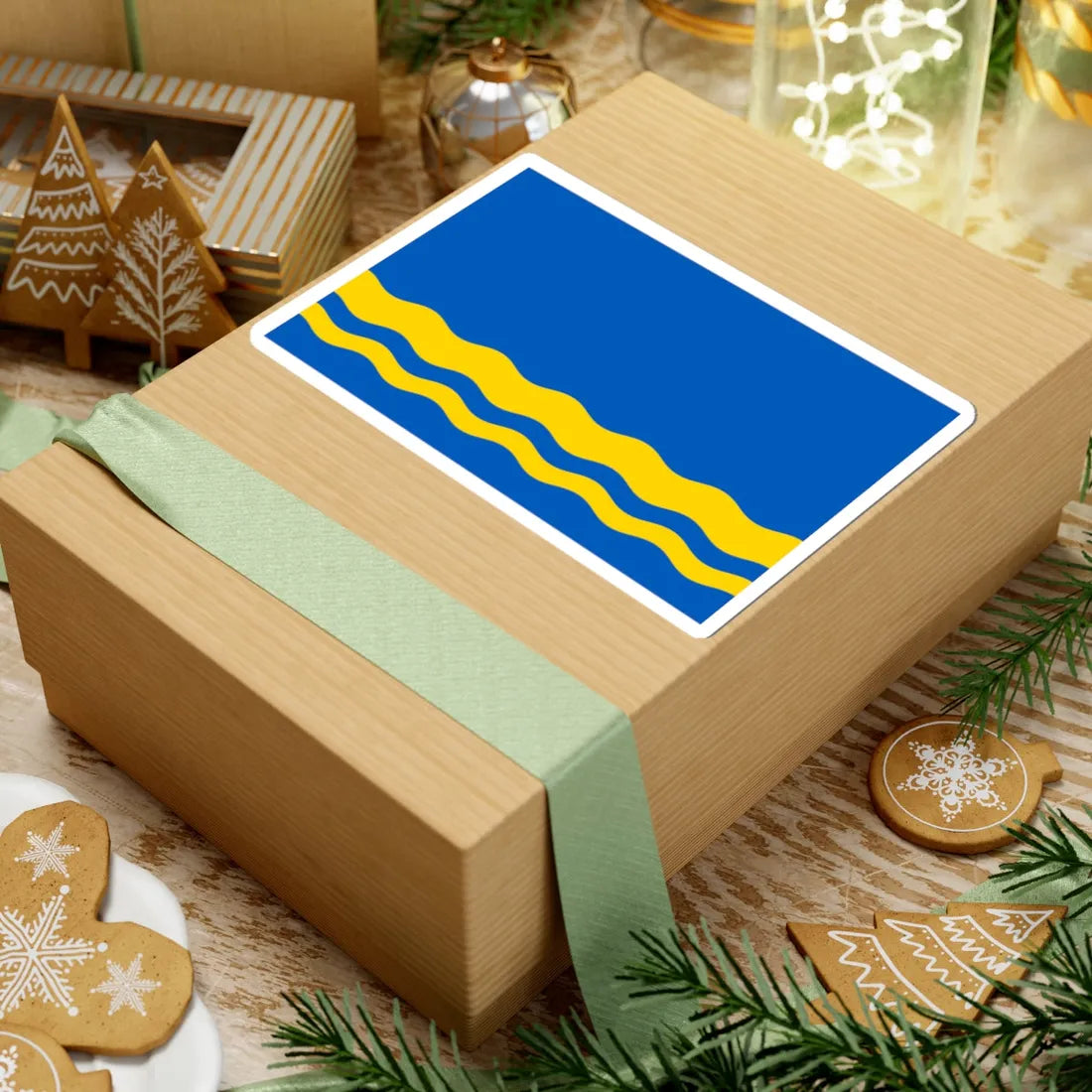 Flag of Volnovakha Raion Ukraine (Ukraine) STICKER Vinyl Kiss-Cut Decal - The Sticker Space