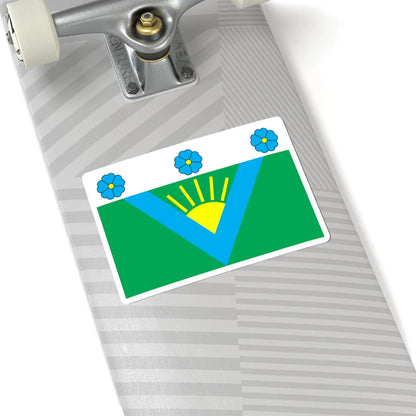 Flag of Volodymyrets raion (Ukraine) STICKER Vinyl Kiss-Cut Decal - The Sticker Space
