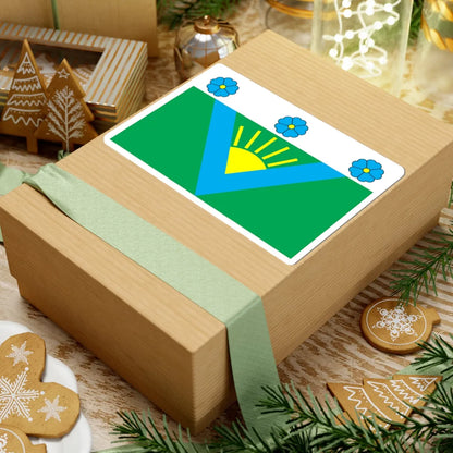 Flag of Volodymyrets raion (Ukraine) STICKER Vinyl Kiss-Cut Decal - The Sticker Space