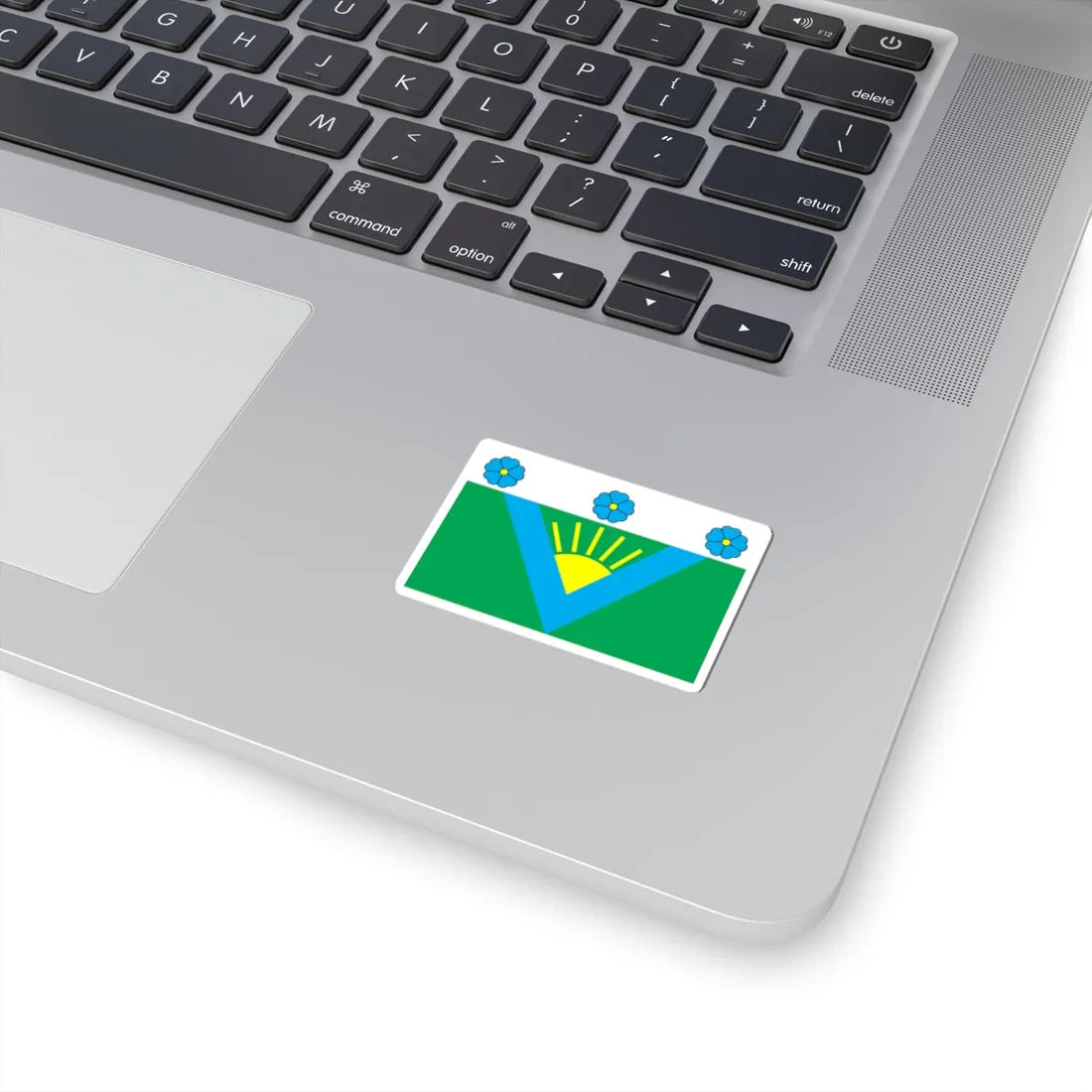 Flag of Volodymyrets raion (Ukraine) STICKER Vinyl Kiss-Cut Decal - The Sticker Space