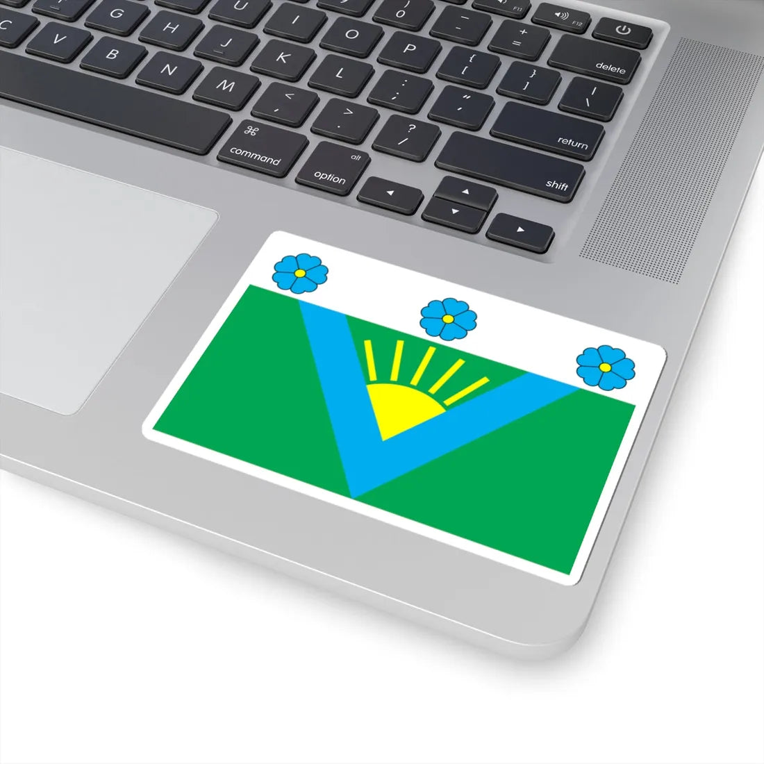 Flag of Volodymyrets raion (Ukraine) STICKER Vinyl Kiss-Cut Decal - The Sticker Space