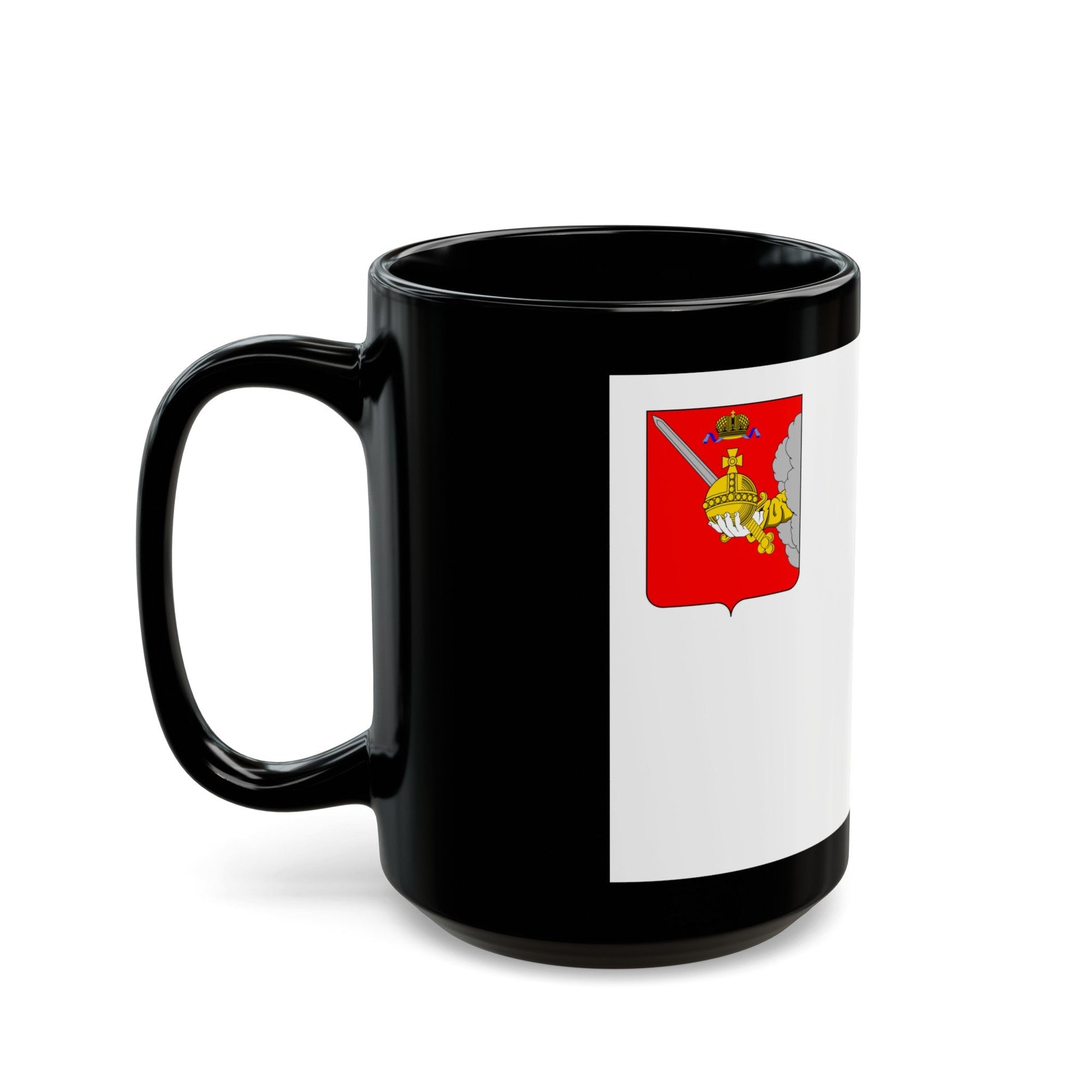 Flag of Vologda Oblast Russia - Black Coffee Mug-The Sticker Space