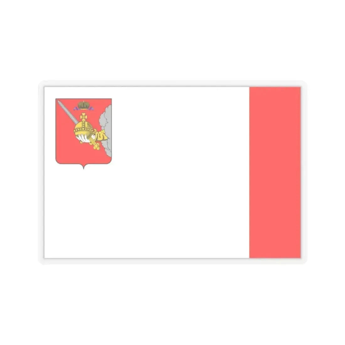 Flag of Vologda Oblast Russia - STICKER Vinyl Kiss-Cut Decal 2 Inch Transparent - The Sticker Space