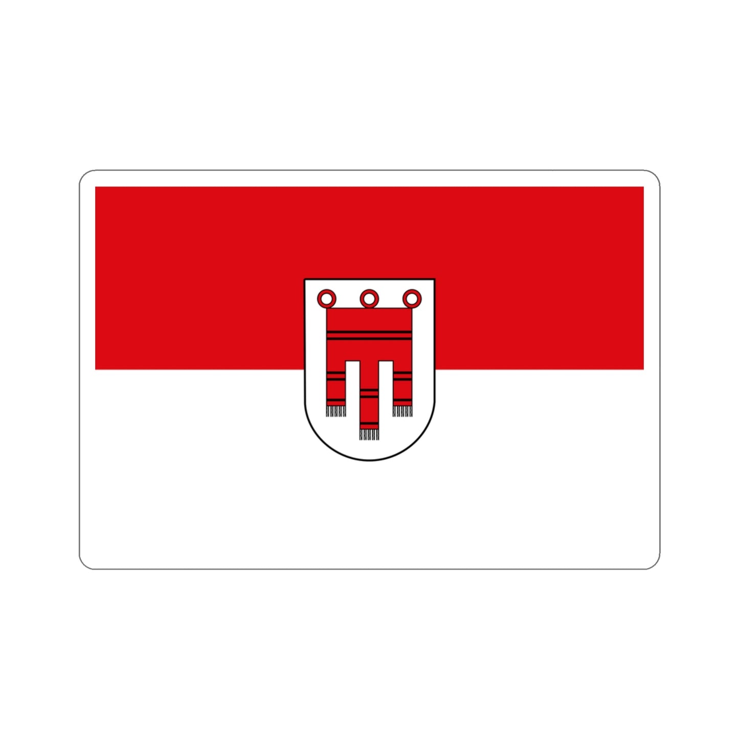 Flag of Vorarlberg Austria STICKER Vinyl Die-Cut Decal-3 Inch-The Sticker Space