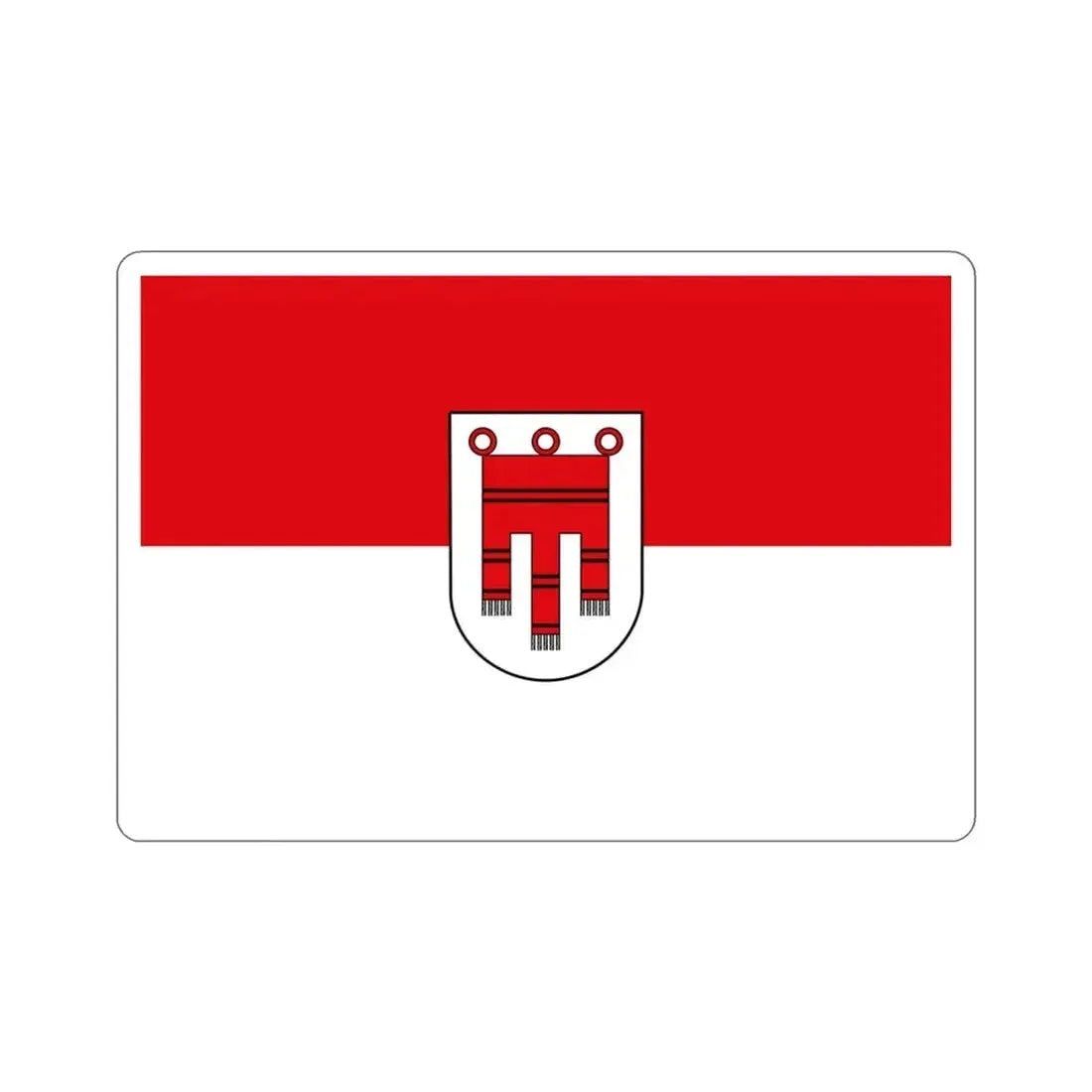 Flag of Vorarlberg Austria STICKER Vinyl Die-Cut Decal 3 Inch - The Sticker Space