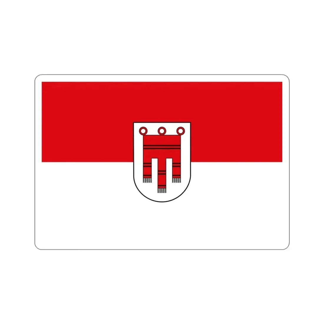 Flag of Vorarlberg Austria STICKER Vinyl Die-Cut Decal 3 Inch - The Sticker Space