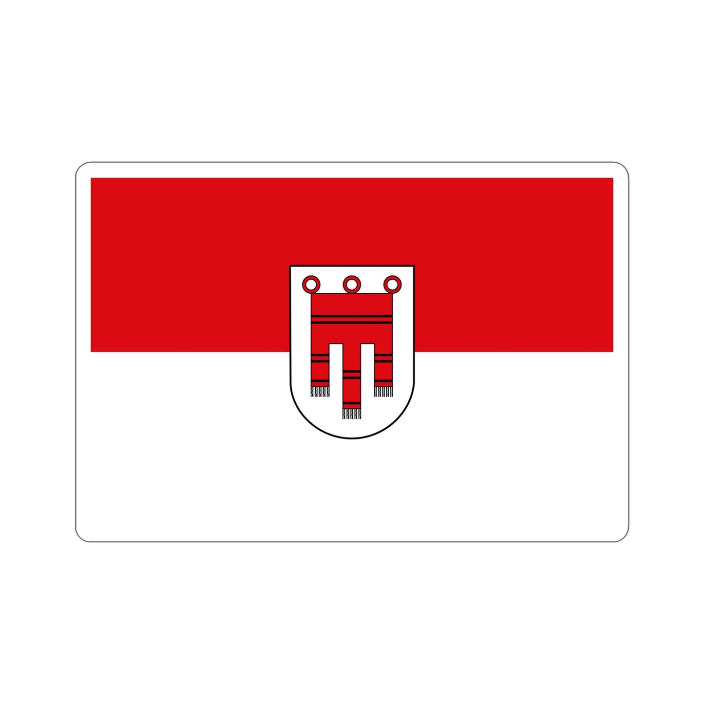 Flag of Vorarlberg Austria STICKER Vinyl Die-Cut Decal-6 Inch-The Sticker Space